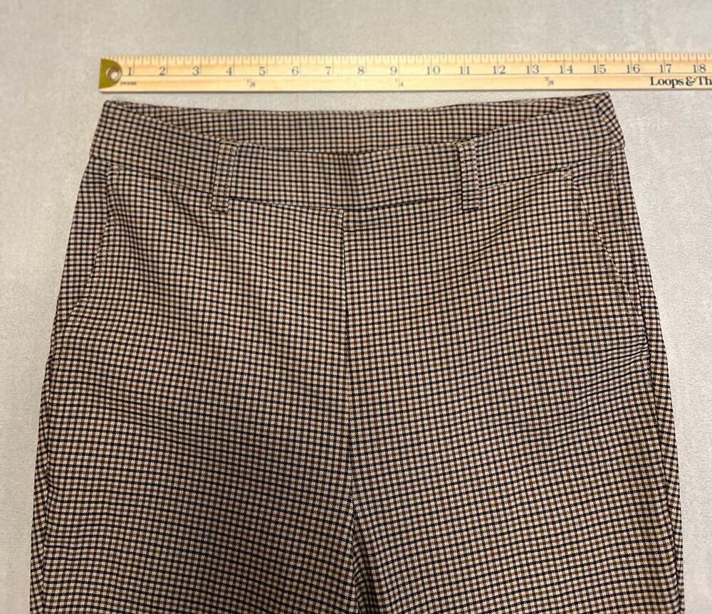 Rafaella Women's Brown Plaid Trousers Size 10 - Picture 5 of 10